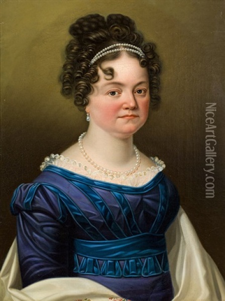 Countess Maria Anna Julia Gyulay, Born Freiin Von Edelsheim Oil Painting - Johann-Peter Krafft