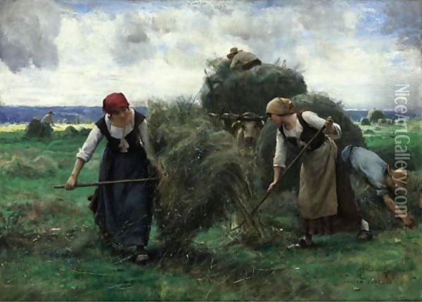 The Hay Harvesters Oil Painting - Julien Dupre