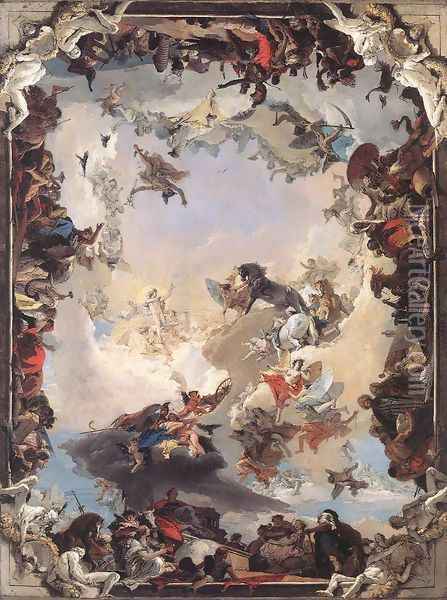 Allegory of the Planets and Continents 1752 Oil Painting - Giovanni Battista Tiepolo