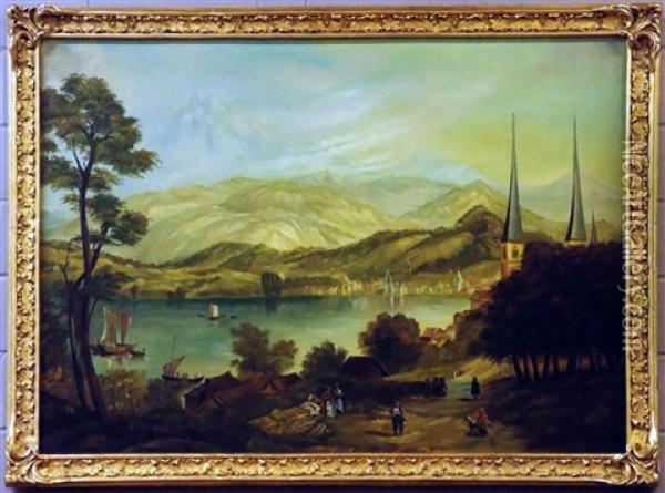 Hudson River School Landscape Oil Painting - Thomas Cole