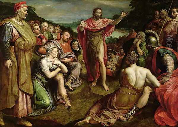 Sermon of St. John the Baptist Oil Painting - Frans, the Elder Pourbus