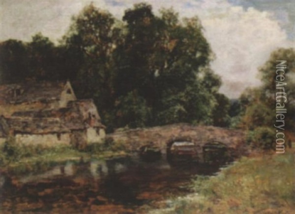 The Mill On The Calne Oil Painting - Henry John Yeend King