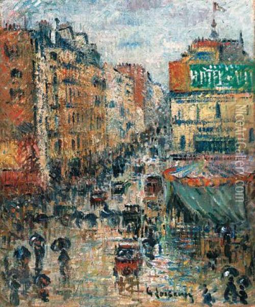 Rue De Clignancourt, Paris Oil Painting - Gustave Loiseau