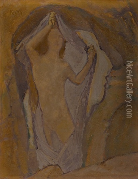 Studie Zu Venus In Der Grotte Oil Painting - Koloman (Kolo) Moser