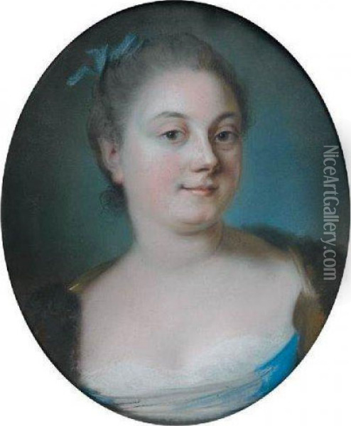 Portrait De Mademoiselle Delorme Oil Painting - Simon Bernard Lenoir