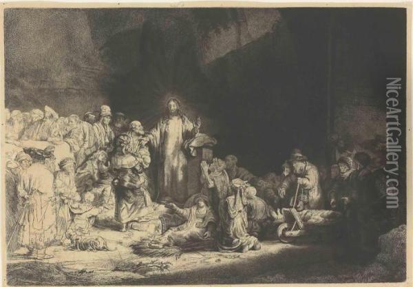 'the Hundred Guilder Print' Oil Painting - Rembrandt Van Rijn