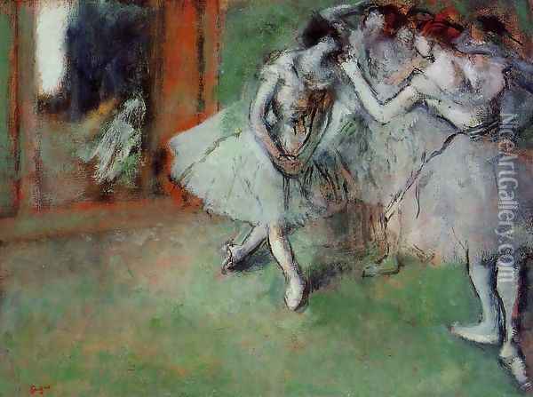 Group of Dancers, 1890s Oil Painting - Edgar Degas