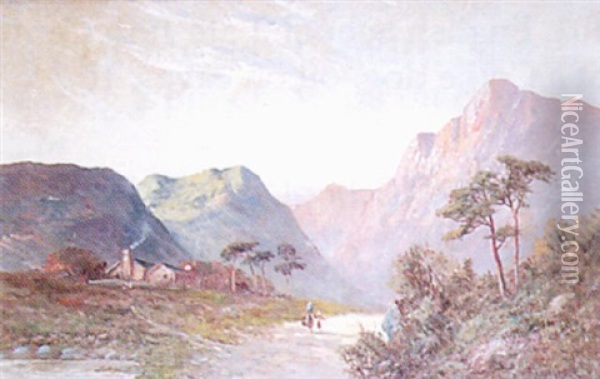Highland Landscape Oil Painting - Francis E. Jamieson