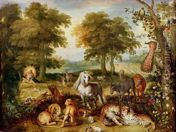 Terrestrial Paradise Oil Painting - Jan The Elder Brueghel