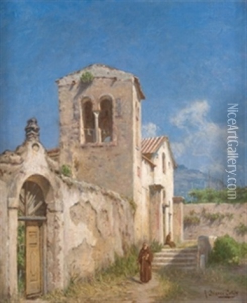 Convento De Franciscanos Oil Painting - Jose Blanco Coris