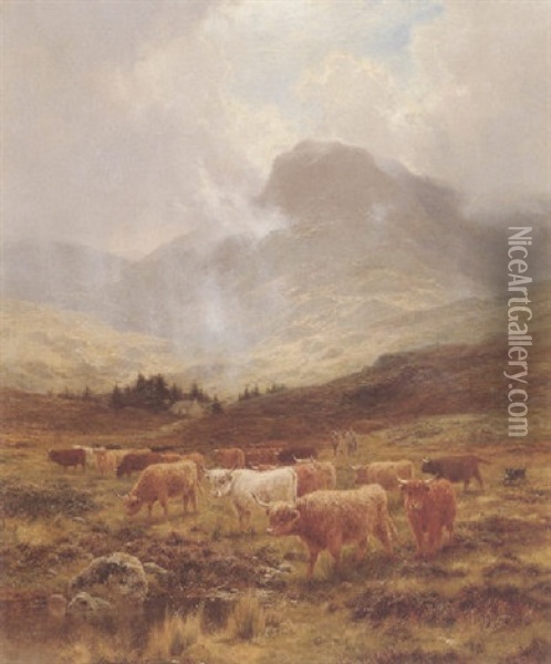 Highland Mist Oil Painting - Louis Bosworth Hurt