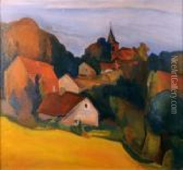 [paysage A Dilbeek] Oil Painting - Charles Dehoy