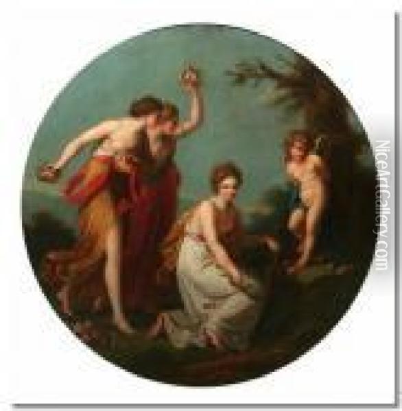 The Punishment Of Cupid Oil Painting - Angelica Kauffmann