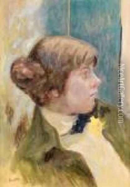 Etude Pour Profil De Femme Au Noeud Papillon Oil Painting - Pierre Bonnard