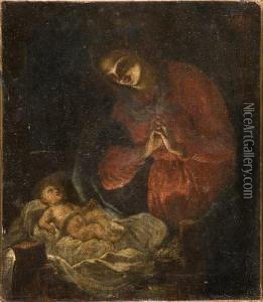 La Vierge A L'enfant Oil Painting - Antonio Balestra