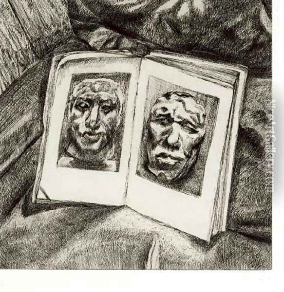 The Egyptian Book (H. 49) Oil Painting - Lucian Freud