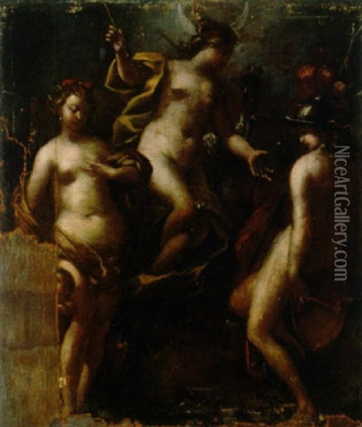 Venere, Giunone E Minerva Oil Painting - Andrea Casali