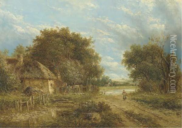 A Country Road Oil Painting - Joseph Thors
