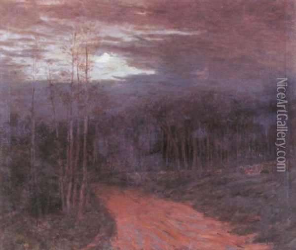 Moonlit Road Oil Painting - Ben Foster