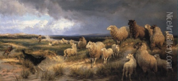 The Coming Storm Oil Painting - Henry William Banks Davis