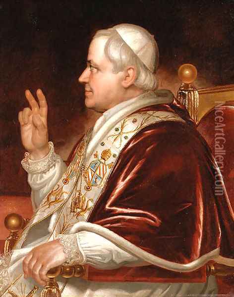 Pope Pius the IX Oil Painting - Domenico Tojetti