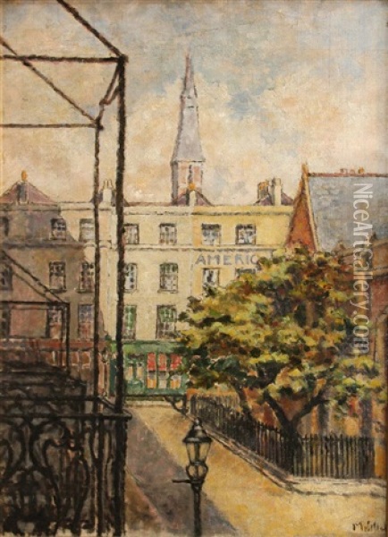 Norfolk Square, London Oil Painting - Mainie Harriet Jellett