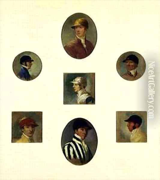 Studies of Jockeys Oil Painting - Abraham Cooper
