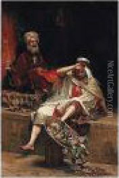 Alnaschar's Fortune, Arabian Nights Oil Painting - William Ewart Lockhart