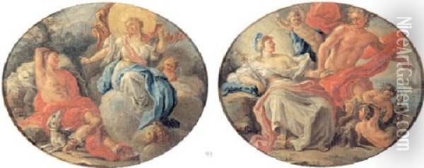 Diane Et Endymion Oil Painting - Francesco de Mura