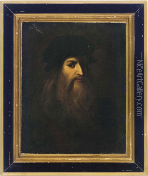 Portrait Of Leonardo Da Vinci Oil Painting - Giorgio Vasari