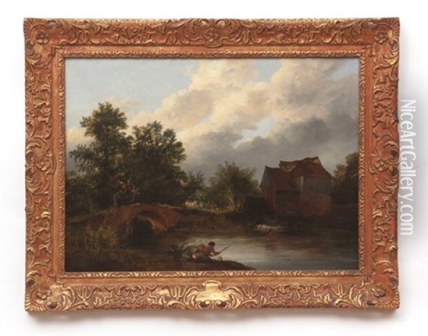 Old Mill On The Lee Oil Painting - James Stark