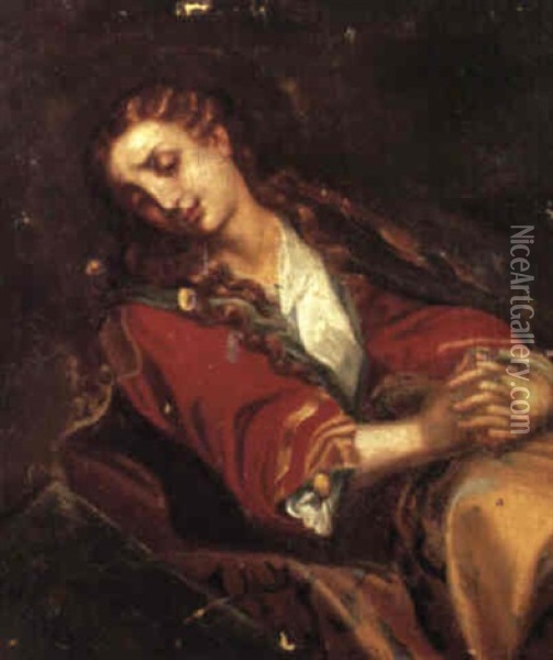 The Penitent Magdalen Oil Painting - Abraham Bloemaert
