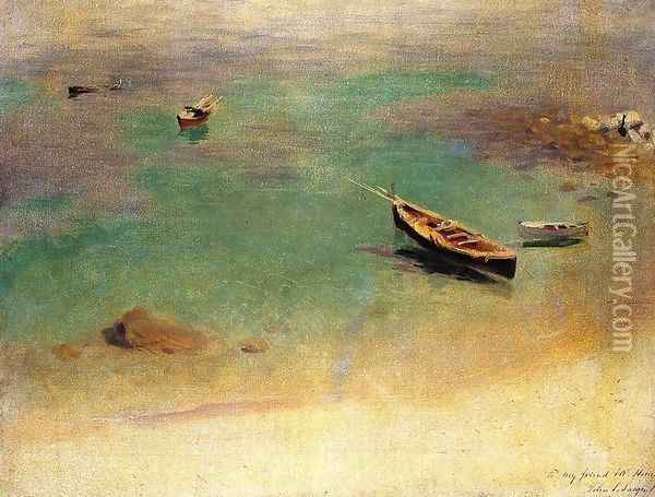 A Boat in the Waters off Capri Oil Painting - John Singer Sargent