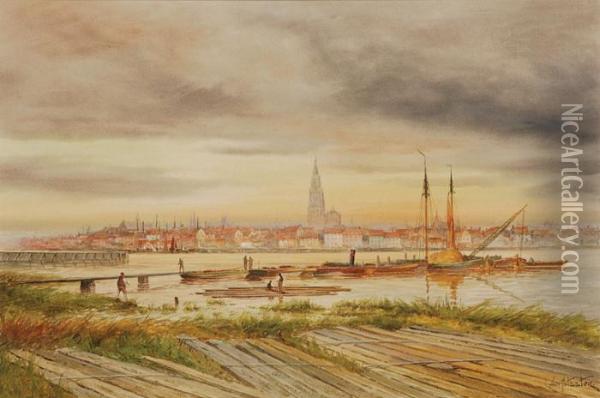 Rotterdam Oil Painting - Hermanus Jr. Koekkoek