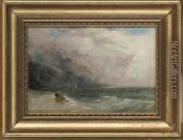 A Storm Passing Oil Painting - Thomas Creswick