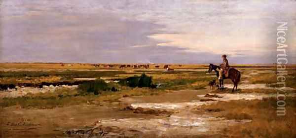 On the Range Oil Painting - Thomas Allen