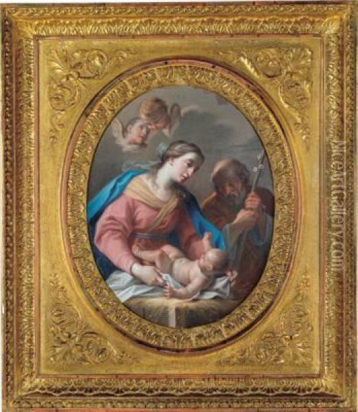 La Sacra Famiglia Oil Painting - Francesco de Mura