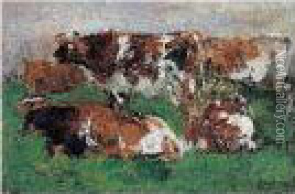 Paturage Normand Oil Painting - Eugene Boudin