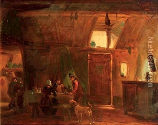 At The Table Oil Painting - Herman Frederik Carel ten Kate