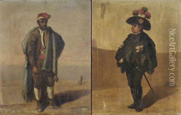 Alguasil / Portrait De Sevillan Oil Painting - Alfred Andre Geniole