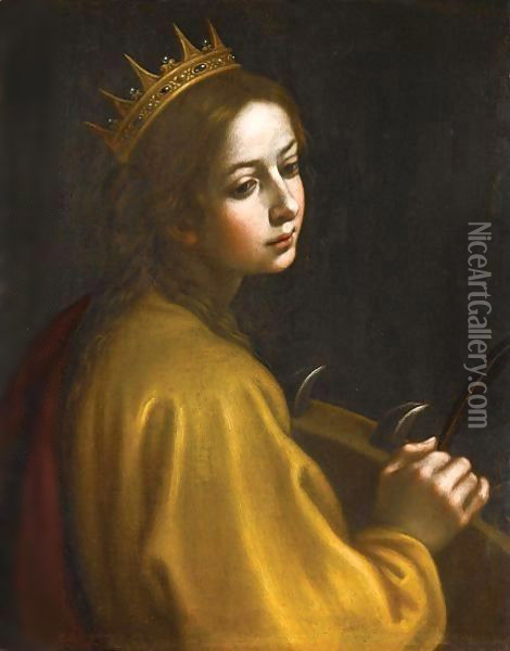 Saint Catherine Of Alexandria Oil Painting - Francesco Guarino