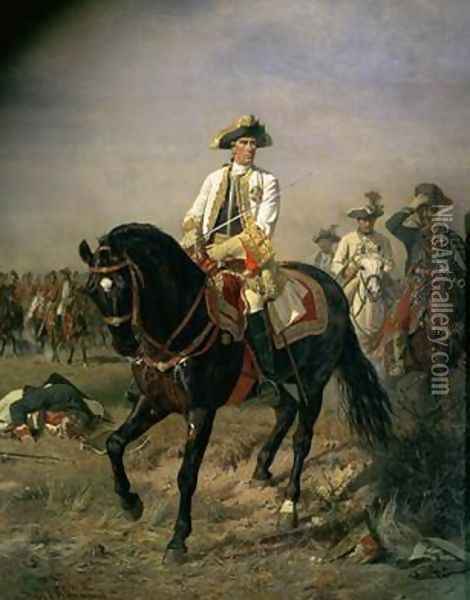Field Marshal Baron Ernst von Laudon 1717-90 General in the Seven Years War and War of Bavarian Succession Oil Painting - Siegmund L'Allemand