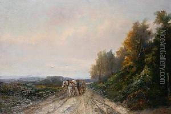 Returning Home From The Fields Oil Painting - Jan Jacob Lodewijk Ten Kate