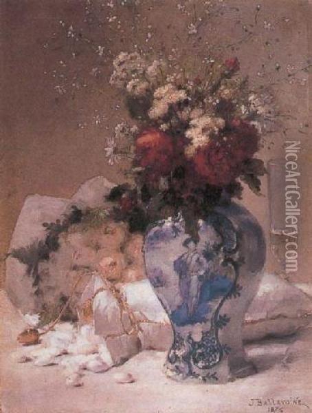 Wedding Bouquet Oil Painting - Jules Frederic Ballavoine