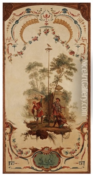 Chinoiserie With Archery Oil Painting - Johan Pasch the Elder
