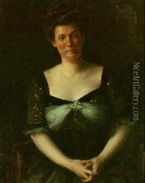Portrait Of Mrs. George H. Earle Jr. Oil Painting - William Merritt Chase