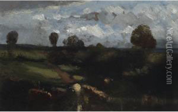 Among The Alders Oil Painting - John A. Hammond