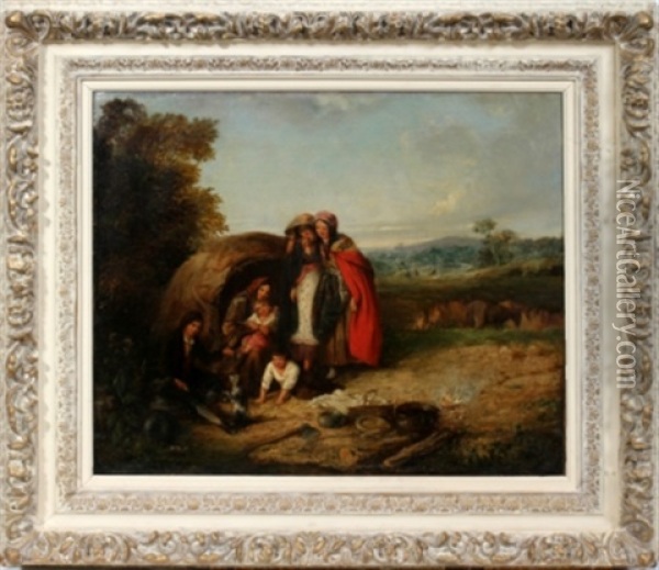 Gypsy Encampment Oil Painting - Lionel Percy Smythe