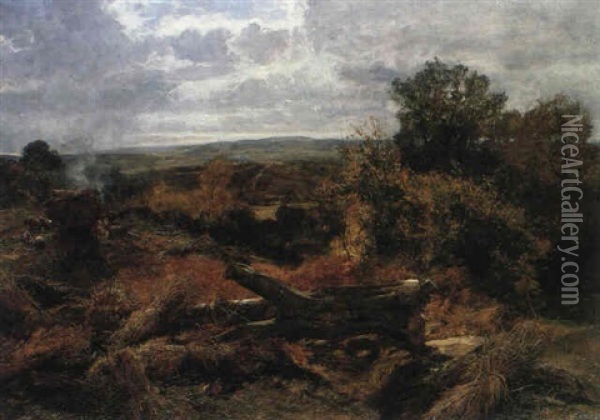 Autumn Among The Surrey Hills Oil Painting - Alexander Fraser the Younger