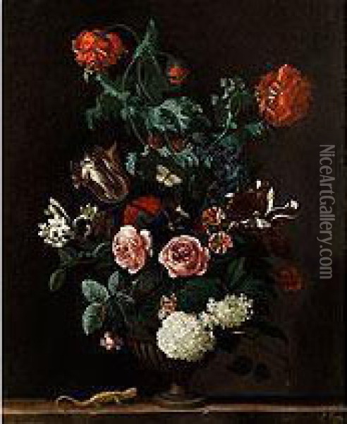 Blumenstilleben Oil Painting - Abraham Jansz Begeyn